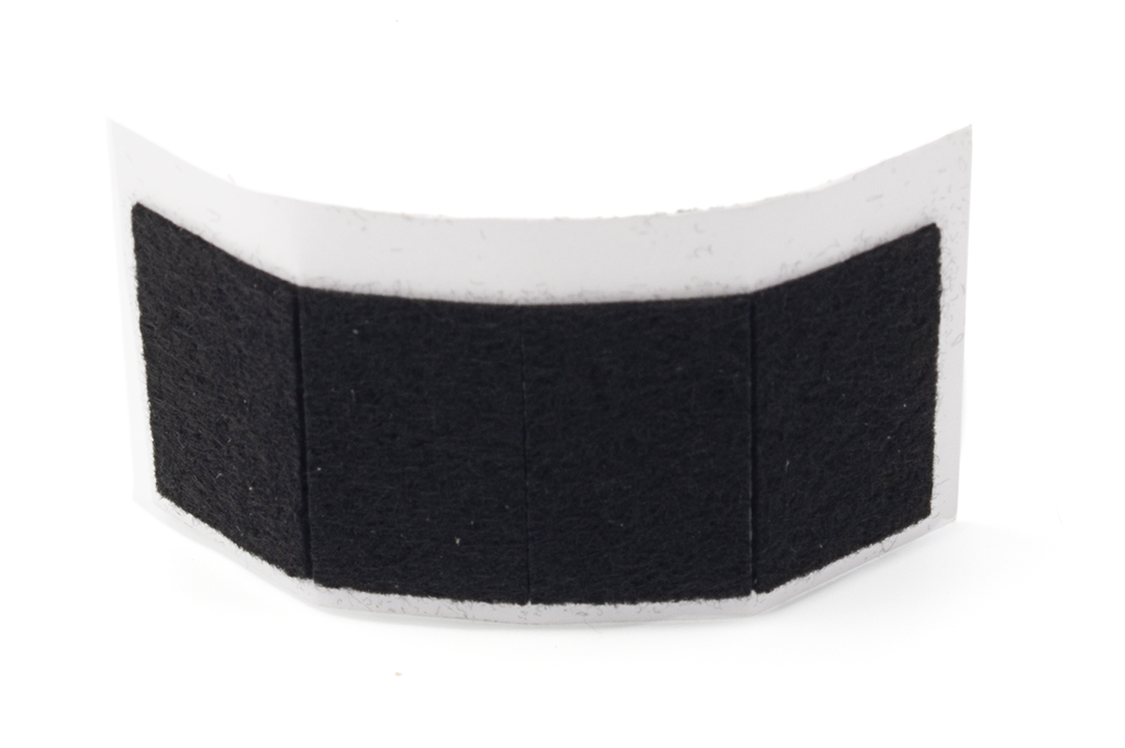 LAMINA 4 FIELTROS ADHESIVOS 15X25 H1 MM. NEGRO