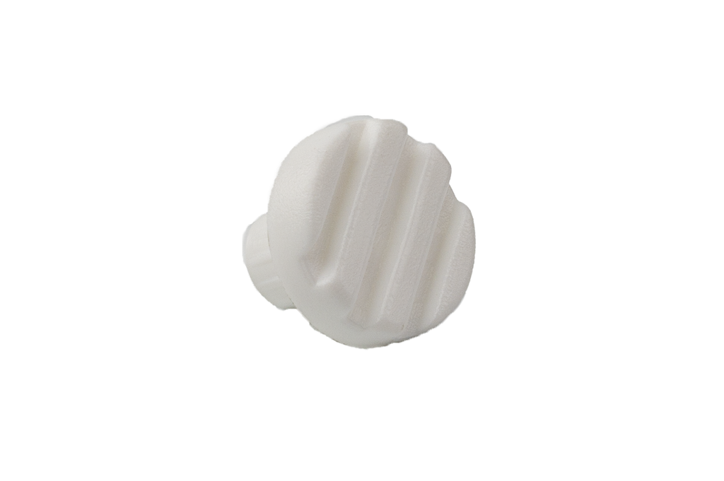 TACO BASE EMBUTIR D.8 MM. H4,5 MM. ESTRIADO BLANCO SD