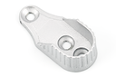 SOPORTE P/BARRA OVAL LATERAL RAYAS ZAMAK GRIS PLATA