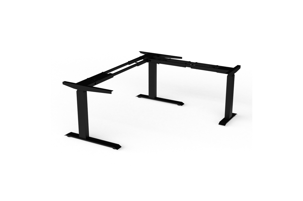 ESTRUCTURA MESA REG. ELEC. E-CORNER 90 3M3S P/180 KG. (625-1275 MM.) NEGRO RAL 9017 SD