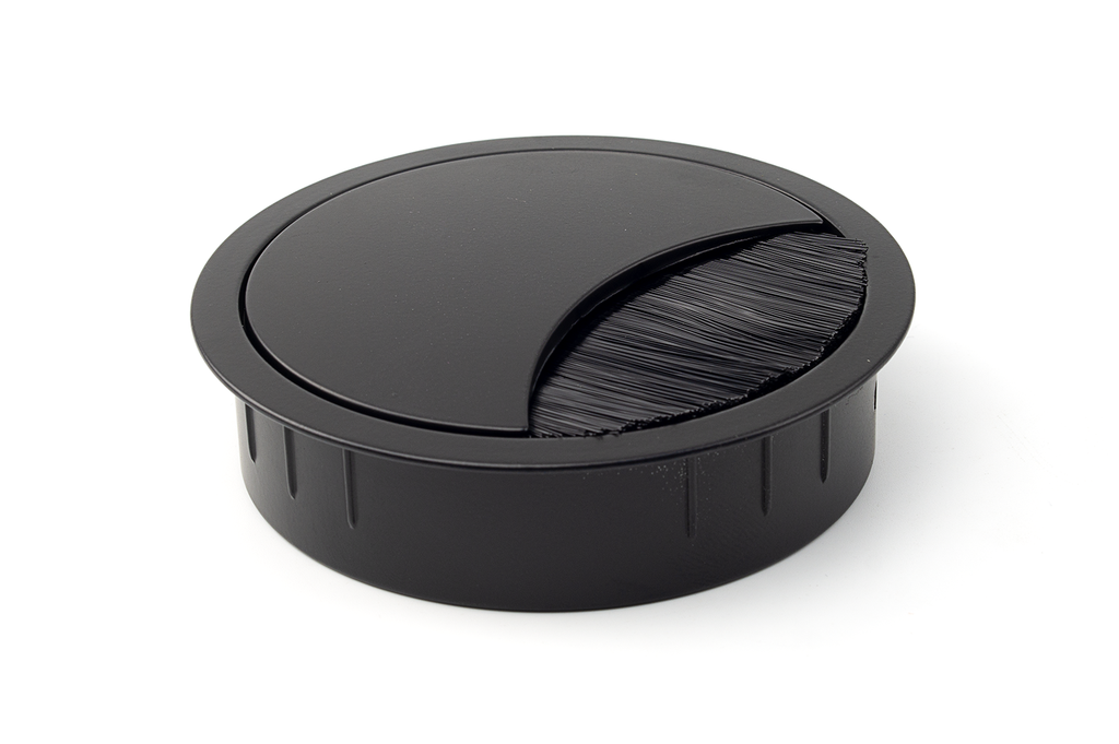 PASSACABLES METAL·LIC RODO D.80 MM. H21 MM. NEGRE