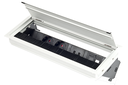 PASACABLES C/MULTITOMA EXIT 45 PLUS 120X289,5X25 MM. C/2 SCHUKOS 2 USB ALUMINIO