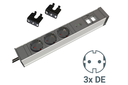 MULTITOMA ALUPOWER PLUS C/3 SCHUKOS 2 USB Y 2 SLOT ALUMINIO/NEGRO