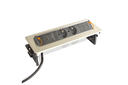 MULTIPRESA PUSH EXIT TIP A/2 SCHUKOS 2 USB 2 SLOT INOX SD