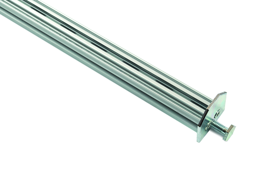 GUIA CREMALLERA SIMPLE ALUMINIO ANODIZADO (EN 2.600 MM.) P/SISTEMA VERTIKO