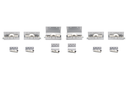 KIT 3 PUERTAS CORREDERAS 30 MM. H33 MM. S/ACCESORIOS P/SISTEMA PUERTAS COLGADAS ALIANTE