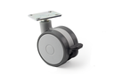 RUEDA "SPEEDY 60/20" D.60 MM. S NYLON GRIS 03 D GRIS 03 G GRIS C/PLETINA 47X47 MM. FRENO NEGRO SD