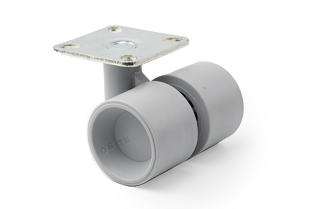 RODA "F40" D.40 MM. S NYLON GRIS 014 G GRIS 014 A/PLATINA 47X47 MM.