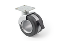 RUEDA "ROTOLA OFFICE" D.68 MM. S NYLON ALUMINIO G GRIS C/PLETINA 47X47 MM. FRENO GRIS SD