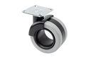 RUEDA "ROTOLA OFFICE" D.68 MM. S NYLON NEGRO G GRIS C/PLETINA 47X47 MM. SD