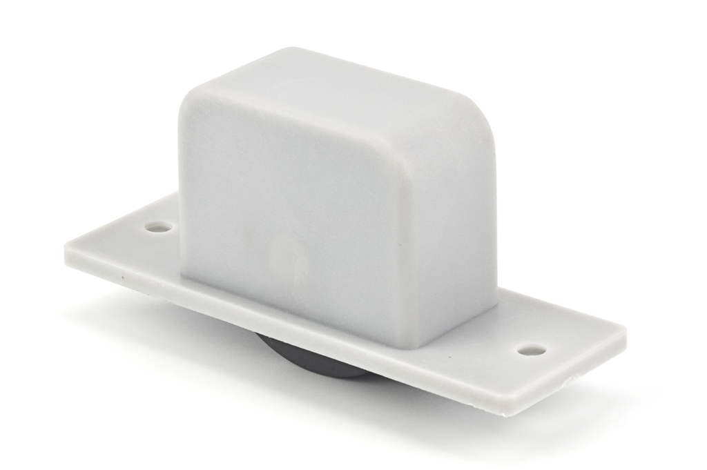 RUEDA OCULTA "HIDE" D.40 MM. AG30 MM. CON ALAS GOMA GRIS