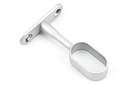 SOPORTE P/BARRA OVAL SUPERIOR PASANTE 30X70 MM. GRIS PLATA