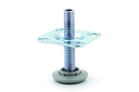 NIVELADOR C/PLETINA 34X34 MM. M8X47,5 MM. CINCADO/GRIS