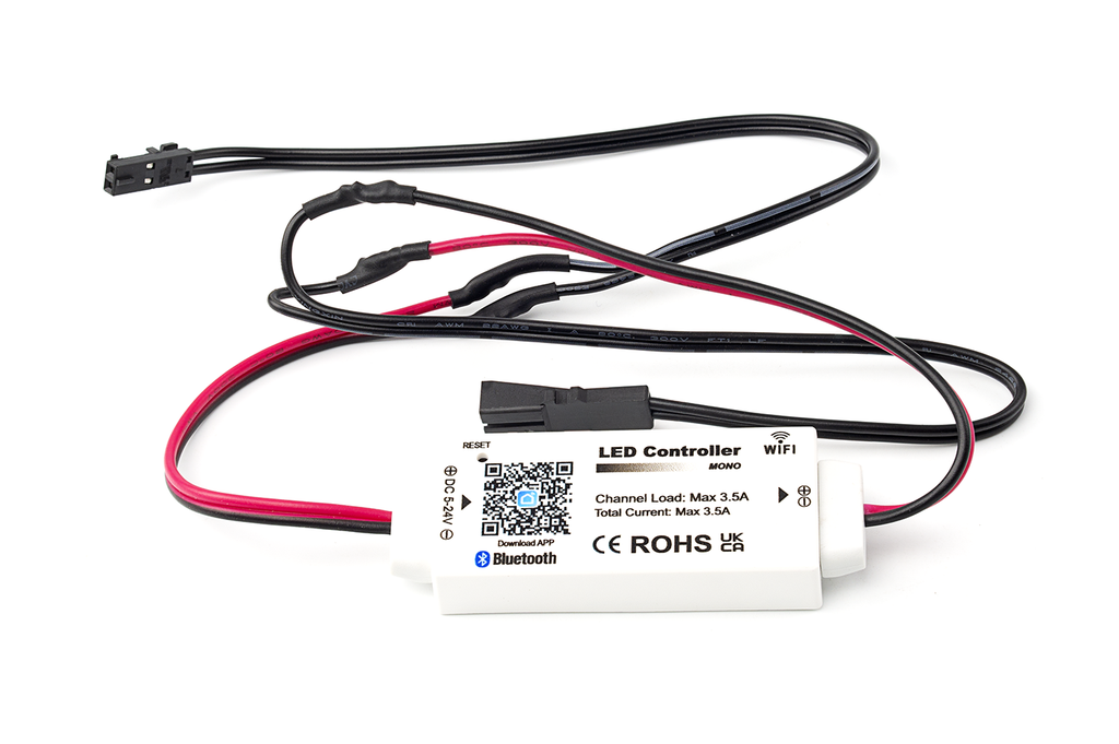CONTROLADOR LED WIFI 5-24V A/PLUG MASCLE + FEMELLA BLANC/NEGRE/VERMELL SD