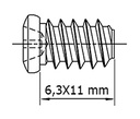 TORNILLO EURO 14-6,3X11 MM. CABEZA REDONDA (8,0) CINCADO