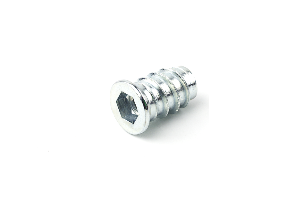 TUERCA EMBUTIR C/CABEZA ALLEN ACERO CINCADO M-06X17 MM. ACERO CINCADO