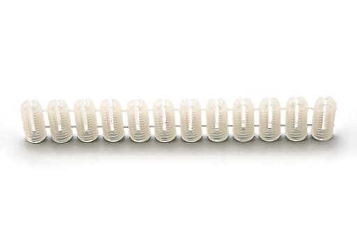 TUERCA EMBUTIR NYLON EXPANSIBLE 5X12 MM. NATURAL EN TIRA