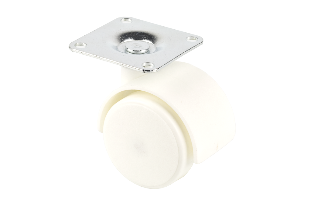 RODA "SERIE 40" D.40 MM. A/PLATINA 42X42 MM. BLANC