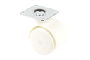 RUEDA "SERIE 40" D.40 MM. C/PLETINA 42X42 MM. BLANCO