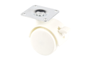 RODA "SERIE 40" D.40 MM. A/PLATINA 42X42 MM. A/FRE BLANC