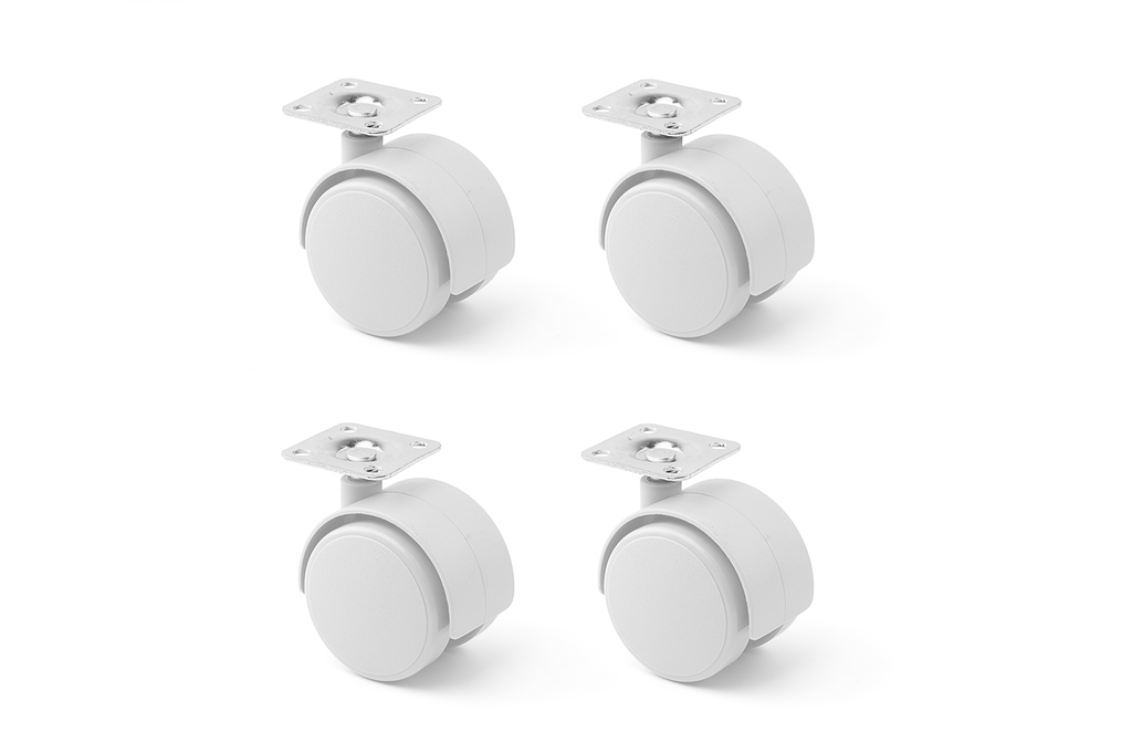 BOSSA 4 RODES D.50 MM. A/PLATINA 38X38 MM. BLANC