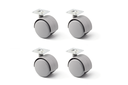 BOLSA 4 RUEDAS D.50 MM. C/PLETINA 38X38 MM. GRIS 980760003
