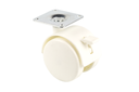 RUEDA "SERIE 50" D.50 MM. C/PLETINA 42X42 MM. C/FRENO BLANCO