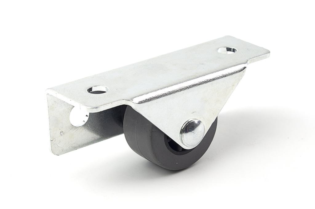 RUEDA SUPERFICIE LATERAL "FIJA LATERAL" D.25 MM. H28X46 MM. PPT GRIS