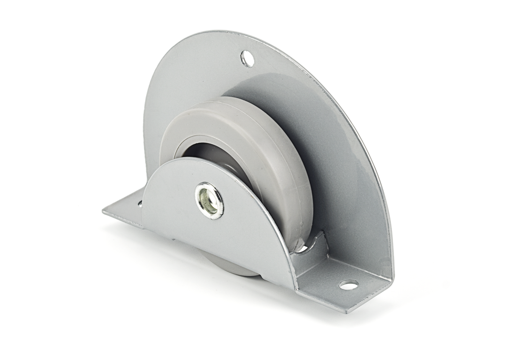 RODA ENCAST "1/2 LUNA" D.50 MM. AG>22 MM. GOMA GRIS