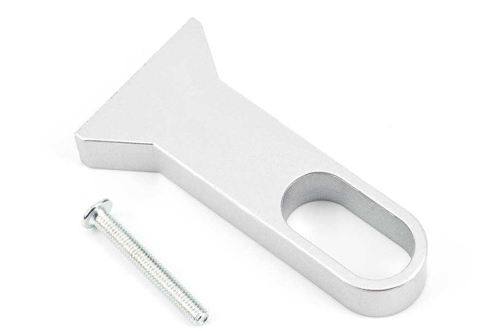 SOPORTE P/BARRA OVAL 30 SUPERIOR PASANTE NYLON PLATA MATE