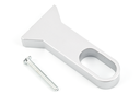 SOPORTE P/BARRA OVAL 30 SUPERIOR PASANTE NYLON PLATA MATE