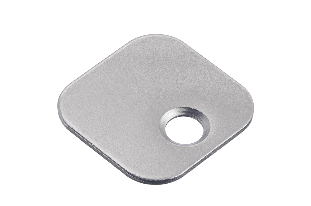 PLACA IMAN ADHESIVA "3M" 20X20 MM. 1/AGUJERO NIQUELADO