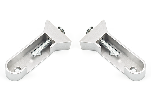 SOPORTE P/BARRA OVAL 30 SUPERIOR NYLON PLATA MATE (JGO. DCHA+IZDA)