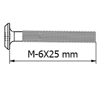 TORNILLO EMBELLECEDOR M-6X25 MM. CABEZA ANCHA ALLEN CINCADO