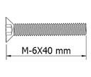TORNILLO DIN7991 M-6X40 MM. CABEZA PLANA ALLEN CINCADO