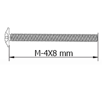 TORNILLO TIRADOR M-4X8 MM. CABEZA ALOMADA COMBI CINCADO