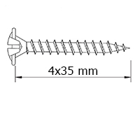 TORNILLO TIRADOR DIRECTO DIN3128 20-4,0X35 MM. CABEZA ALOMADA PZ CINCADO