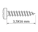 TIRAFONDO DIN7505B 19-3,5X16 MM. CABEZA REDONDA PZ CINCADO