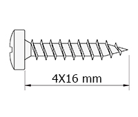 TIRAFONDO DIN7505B 20-4,0X16 MM. CABEZA REDONDA PZ CINCADO