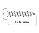 TIRAFONDO DIN7505B 20-4,0X16 MM. CABEZA REDONDA PZ CINCADO