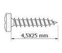 TIRAFONS DIN7505B 21-4,5X25 MM. CAP RODO PZ CINCAT