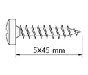 TIRAFONDO DIN7505B 22-5,0X45 MM. CABEZA REDONDA PZ CINCADO