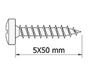TIRAFONDO DIN7505B 22-5,0X50 MM. CABEZA REDONDA PZ CINCADO