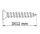 TIRAFONDO DIN7505A 18-3,0X12 MM. CABEZA PLANA PZ CINCADO