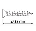 TIRAFONDO DIN7505A 18-3,0X25 MM. CABEZA PLANA PZ CINCADO