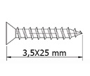 TIRAFONDO LINEA TOP DIN7505A 19-3,5X25 MM. CABEZA PLANA PZ CINCADO
