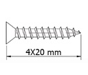 TIRAFONDO LINEA TOP DIN7505A 20-4,0X20 MM. CABEZA PLANA PZ CINCADO