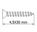 TIRAFONDO LINEA TOP DIN7505A 21-4,5X30 MM. CABEZA PLANA PZ CINCADO