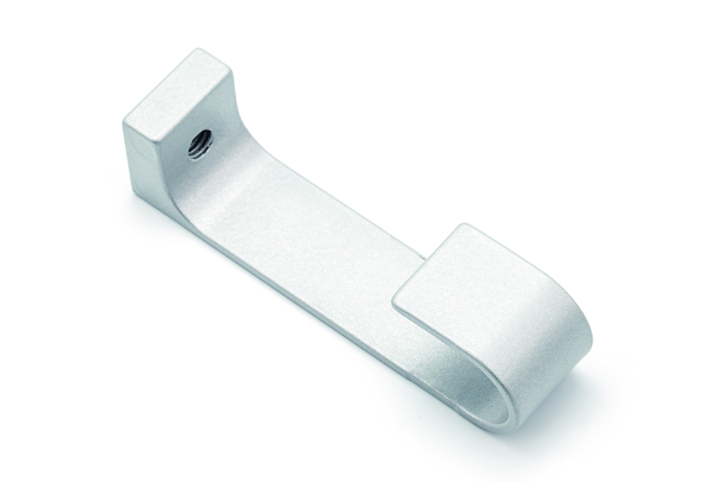 SUPORT P/BARRA OVAL SUPERIOR PASSANT H77 MM. PLATA MATE