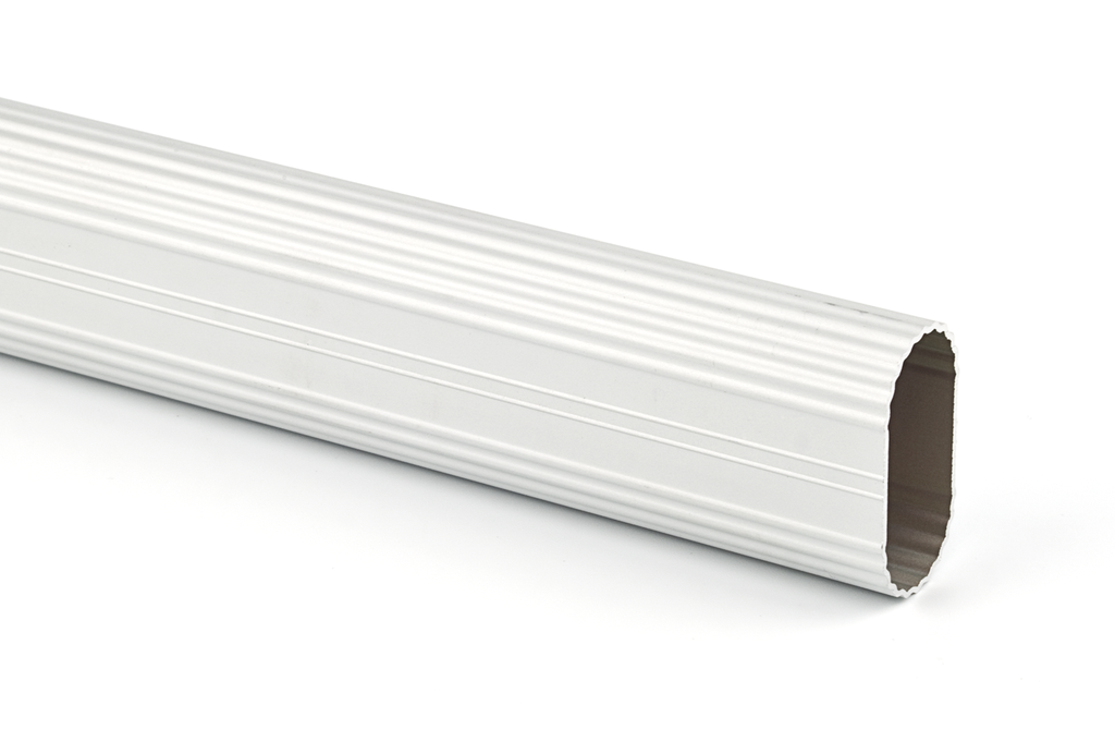 CORTE (762 MM.):  BARRA COLGAR OVAL 28X15 MM. ALUMINIO BRILLO (EN 5.800 MM.)